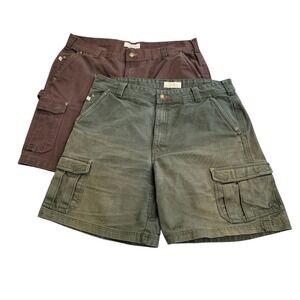 Cabelas Carpenter Jeans Shorts Mens Size 44 Lot of 2 Cotton Cargo Work Utility